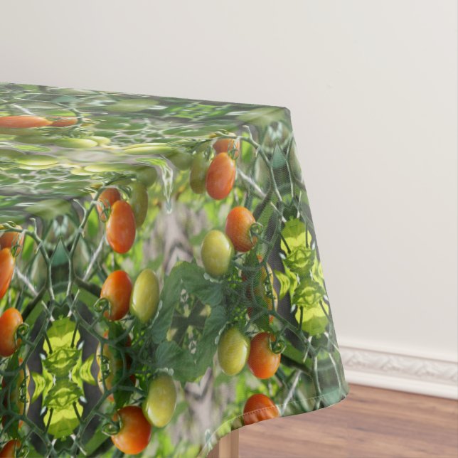 Garden Cherry Tomatoes Abstract Nature         Tablecloth (In Situ)