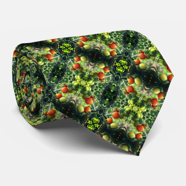 Garden Cherry Tomatoes Abstract Nature        Tie (Rolled)
