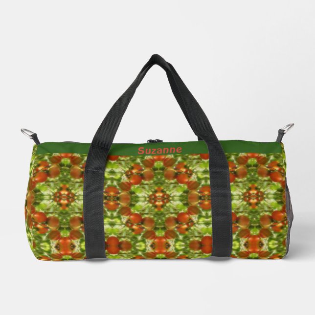Garden Cherry Tomatoes Abstract Personalised   Duffle Bag (Front)