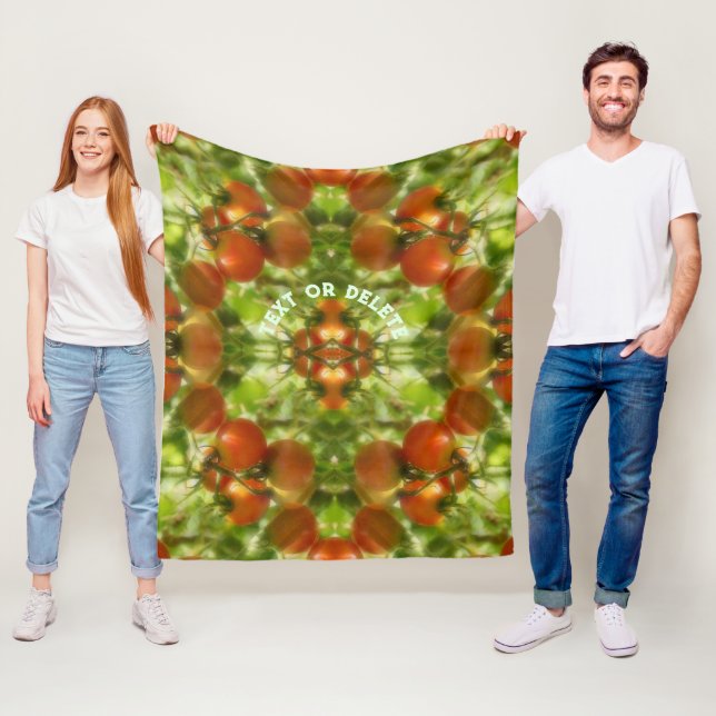 Garden Cherry Tomatoes Abstract Personalised     Fleece Blanket (In Situ)