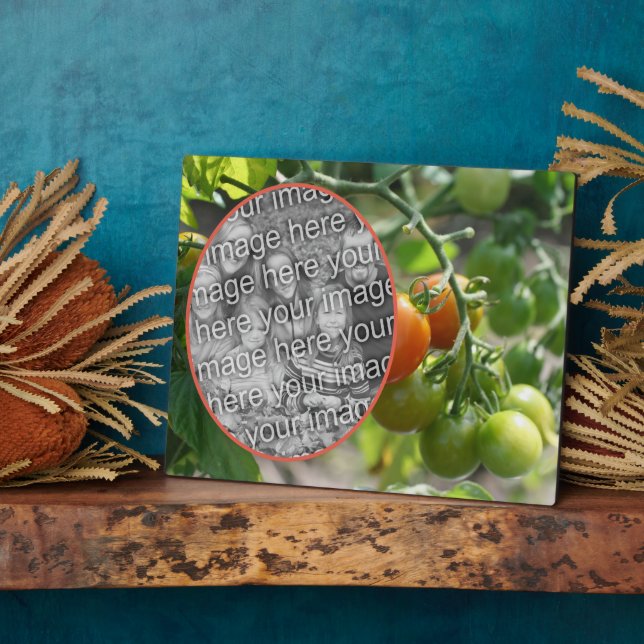 Garden Cherry Tomatoes Add Your Own Photo Plaque (Side)