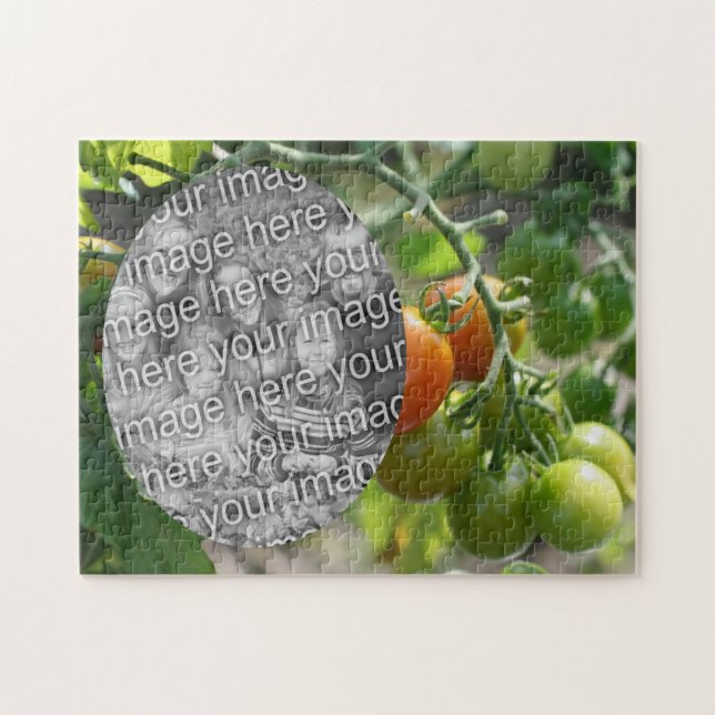Garden Cherry Tomatoes Add Your Photo Jigsaw Puzzle (Horizontal)