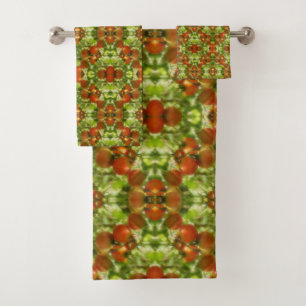 Garden Cherry Tomatoes Nature Abstract     Bath Towel Set