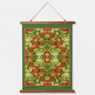 Garden Cherry Tomatoes Nature Abstract     Hanging Tapestry