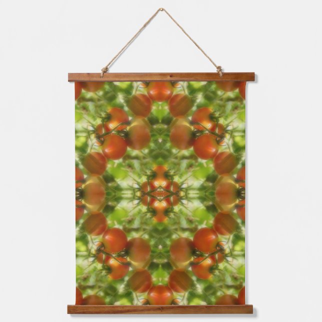 Garden Cherry Tomatoes Nature Abstract    Hanging Tapestry (Front)