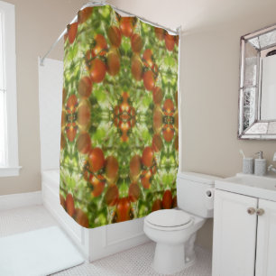 Garden Cherry Tomatoes Nature Abstract Shower Curtain
