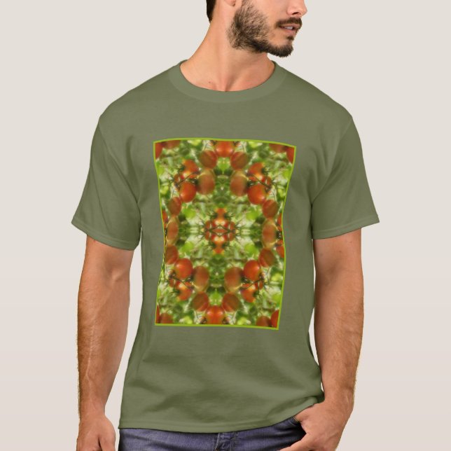Garden Cherry Tomatoes Nature Abstract     T-Shirt (Front)
