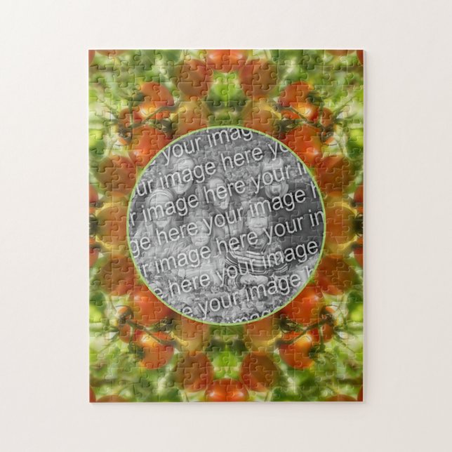 Garden Cherry Tomatoes Nature Add Your Own Photo Jigsaw Puzzle (Vertical)