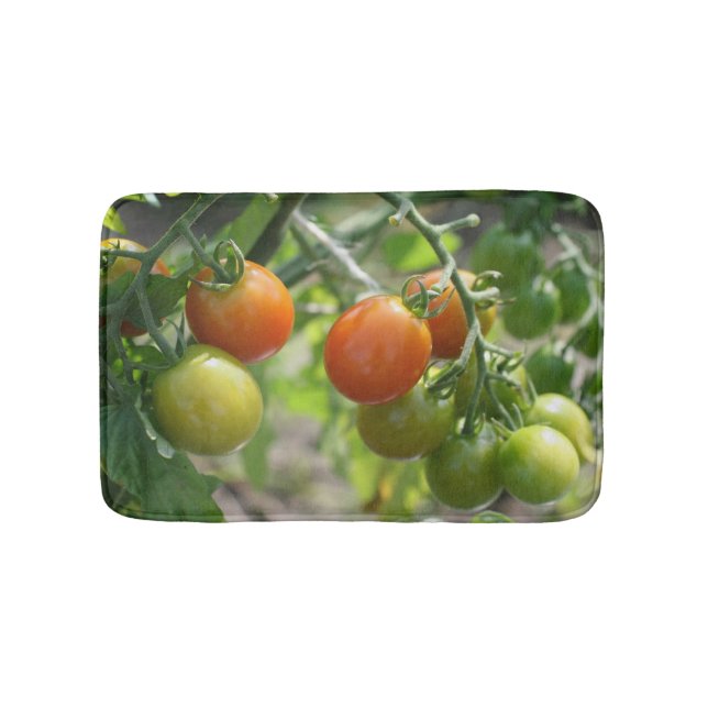 Garden Cherry Tomatoes Nature Bath Mat (Front)