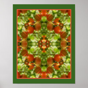 Garden Cherry Tomatoes Nature Mirror Abstract     Poster
