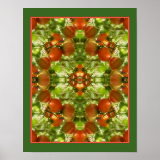 Garden Cherry Tomatoes Nature Mirror Abstract     Poster (Front)
