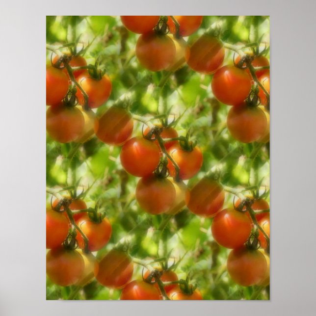 Garden Cherry Tomatoes Nature Pattern    Poster (Front)