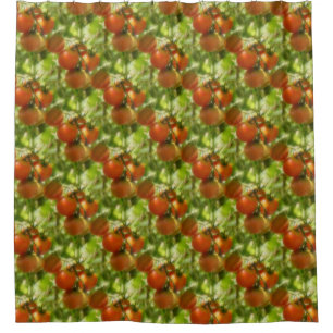 Garden Cherry Tomatoes Nature Pattern  Shower Curtain