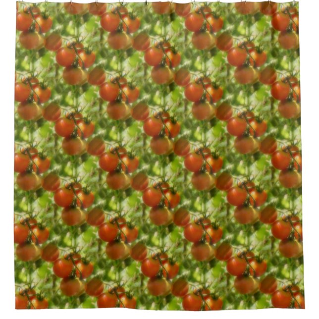 Garden Cherry Tomatoes Nature Pattern  Shower Curtain (Front)