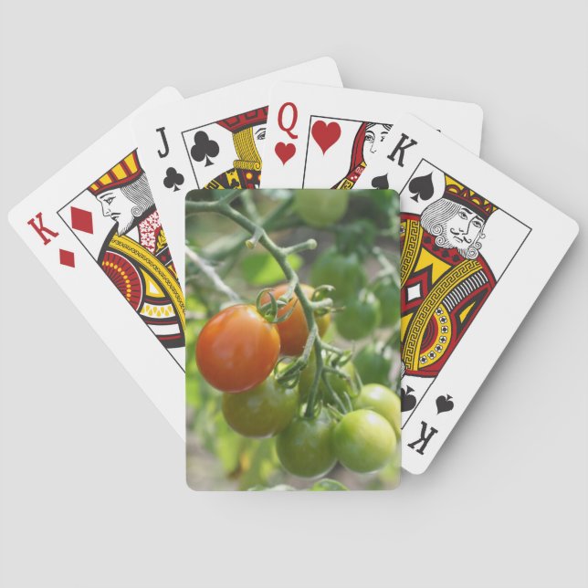 Garden Cherry Tomatoes Nature  Playing Cards (Back)
