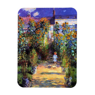 Garden Claude Monet Summer Sunflower Flowers Magnet