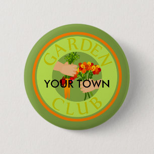 Garden Club Emblem 6 Cm Round Badge