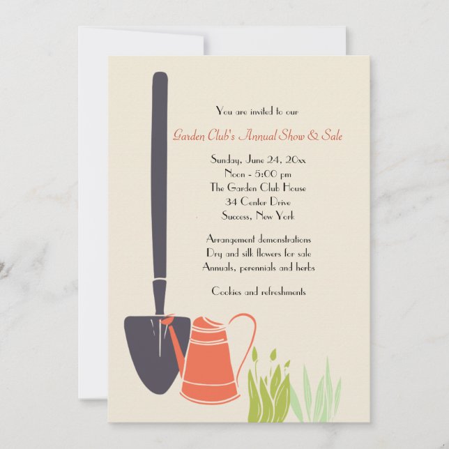 Garden Club Invitation (Front)