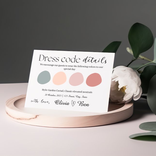 Garden Cocktail Wedding Dress Code Insert  (Creator Uploaded)