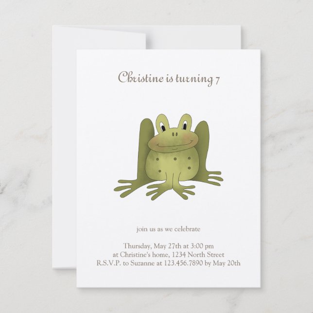 Garden Collection · Frog Invitation (Front)