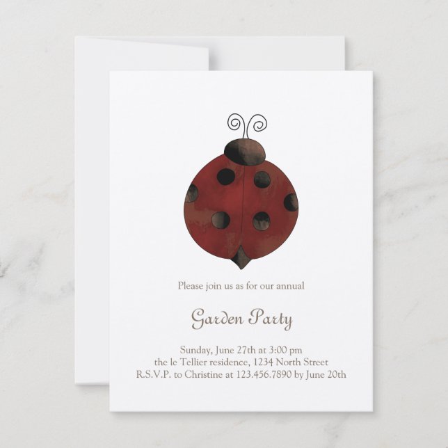 Garden Collection · Ladybug Invitation (Front)