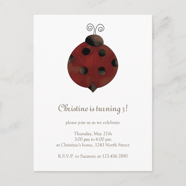 Garden Collection · Ladybug Postcard (Front)