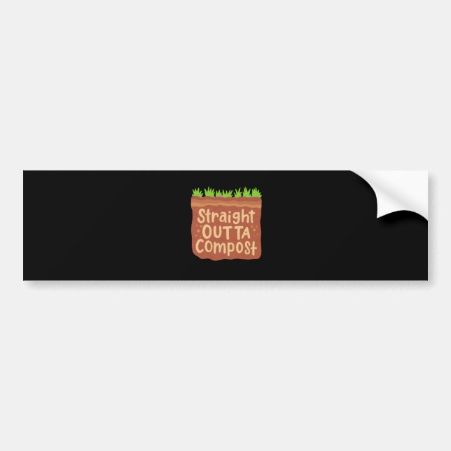 Garden Compost Gift Bumper Sticker (Front)