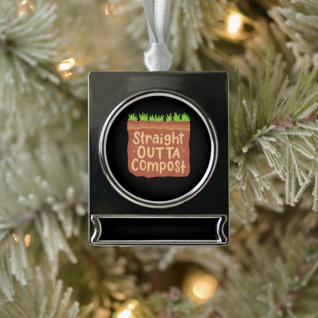 Garden Compost Gift Silver Plated Banner Ornament (Tree)