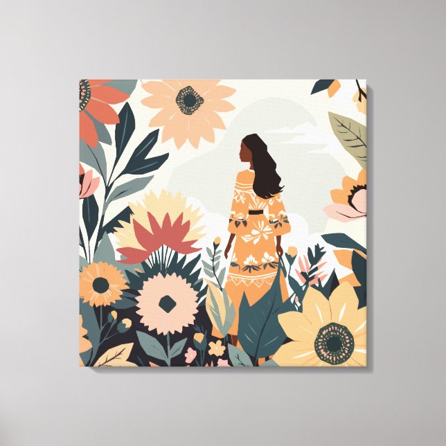 Garden Contemplation Canvas Print (Front)