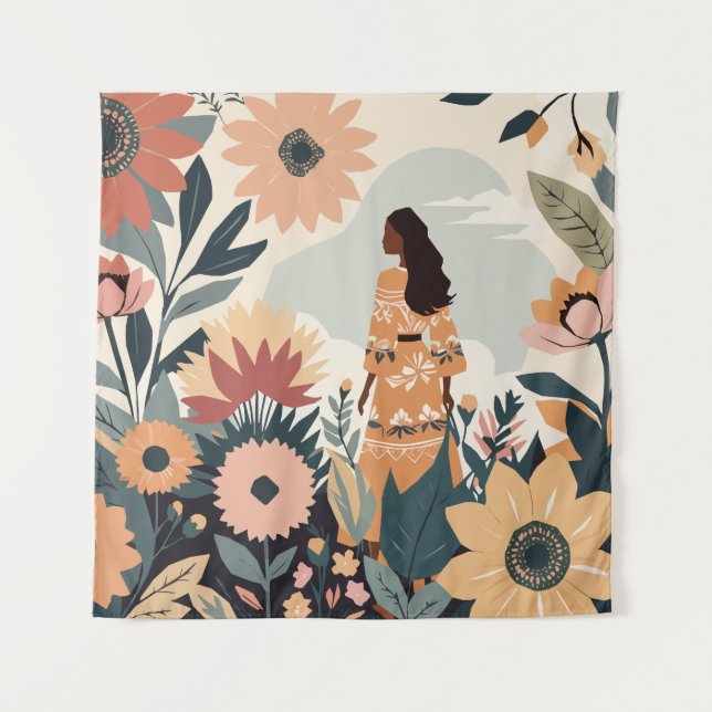 Garden Contemplation Tapestry (Front)