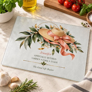 Garden Cook Enjoy Retirement Kitchen Gift for Her Cutting Board