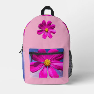Garden Cosmos, the everyday or school backpack.  Printed Backpack