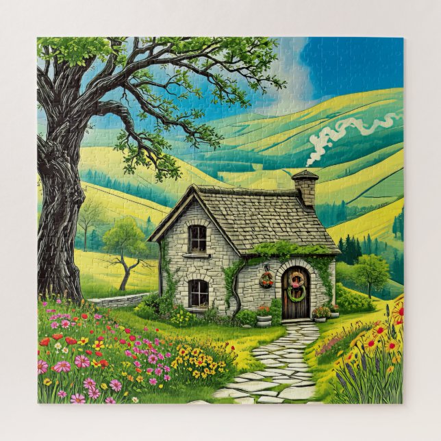 Garden Cottage Escape Jigsaw Puzzle (Vertical)