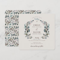 Garden Crest | Eggshell | Square Wedding
