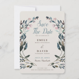 Garden Crest   Eggshell   Wedding Save The Date