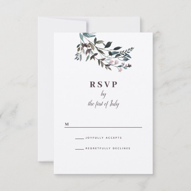 Garden Crest | Rustic Floral Wedding Response (Front)