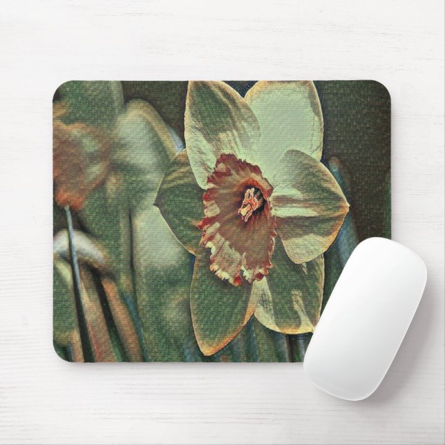 Garden daffodil flowers mouse pad (With Mouse)