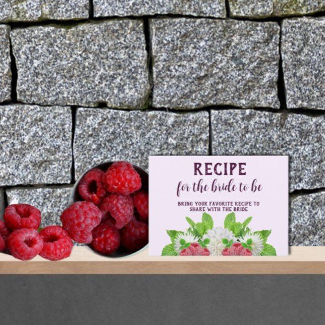 Garden Dahlia Bridal Shower Recipe Request Enclosure Card (Creator Uploaded)