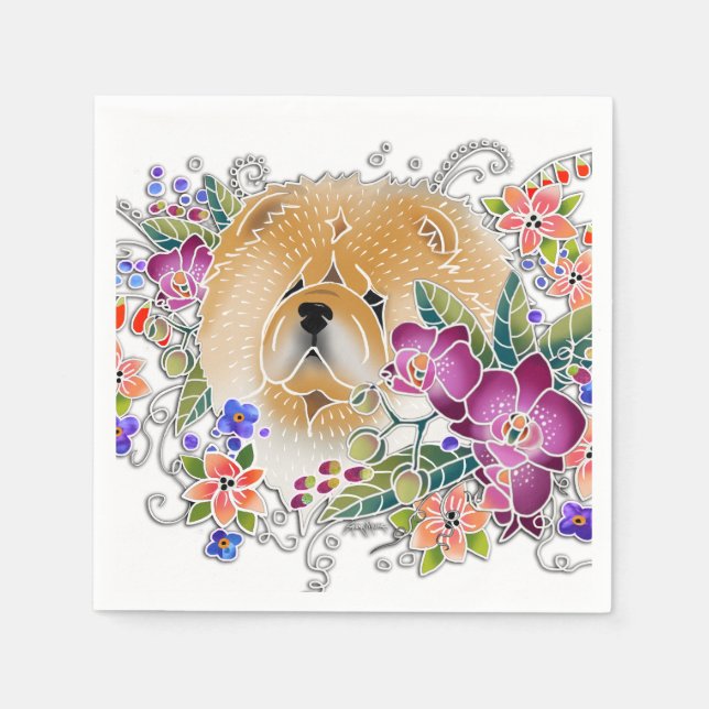 GARDEN DANCE Chow -  Paper napkins (Front)