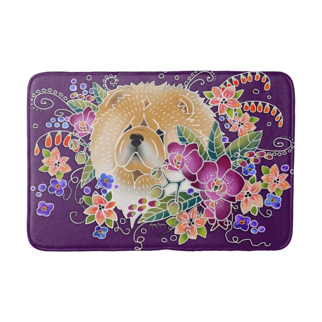 GARDEN DANCE CHOW Purple - Crate or Bath Mat (Front)