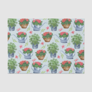 Garden Delight - Flower Pots and Watering Can Tissue Paper