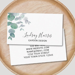 Garden Design Eucalyptus Greenery Business Card