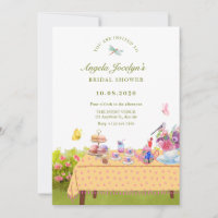 Garden dining table nature bridal shower