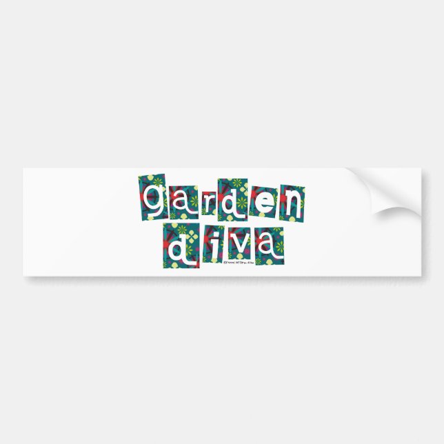 Garden Diva Bumper Sticker (Front)