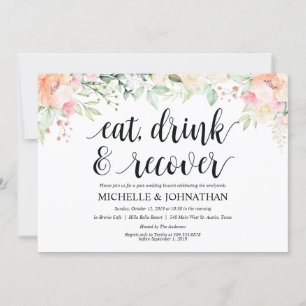 Garden Elegance Floral Post Wedding Brunch Invites