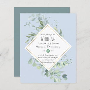 Garden Eucalyptus Greenery DUSTY BLUE Wedding