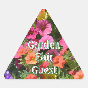 Garden fair guest and volunteer triangle sticker