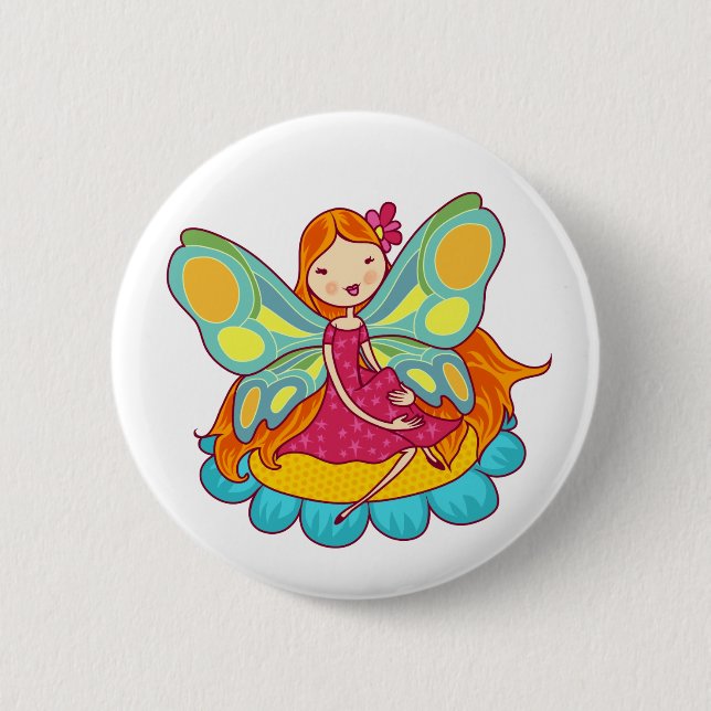 Garden Fairy 6 Cm Round Badge (Front)