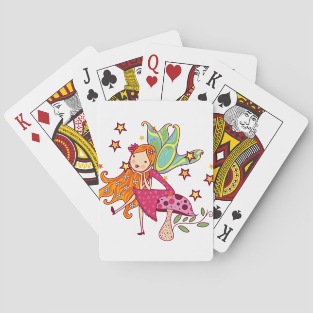 Garden Fairy on Mushroom Playing Cards (Back)