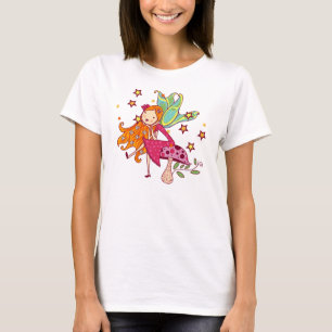 Garden Fairy on Mushroom T-Shirt